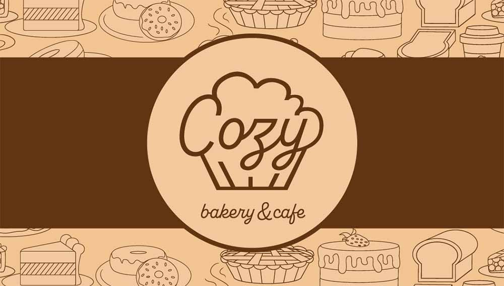Buisness card for Cozy Bakery and Cafe front