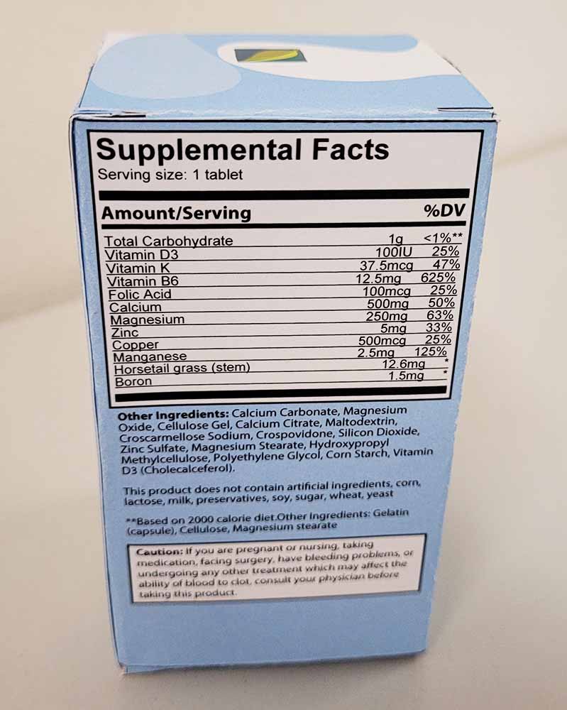 LifeSource Vitamins- Calcium side 3.