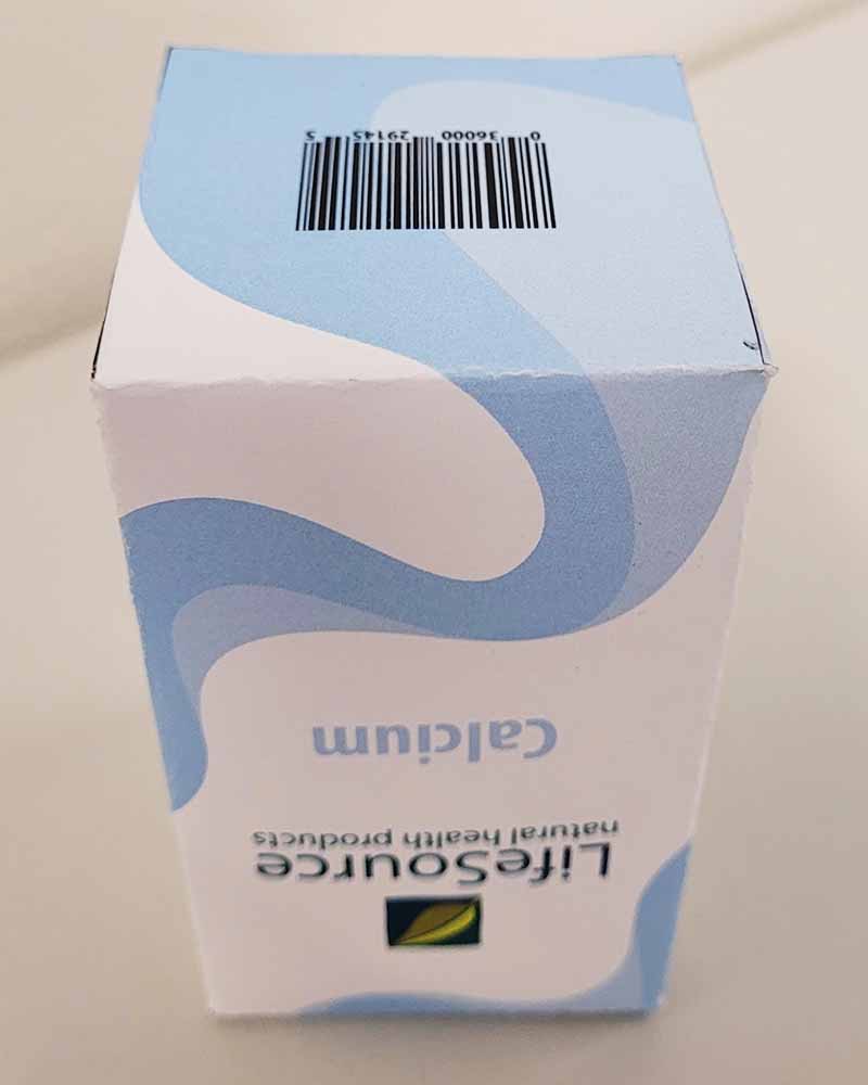 LifeSource Vitamins- Calcium side 6.