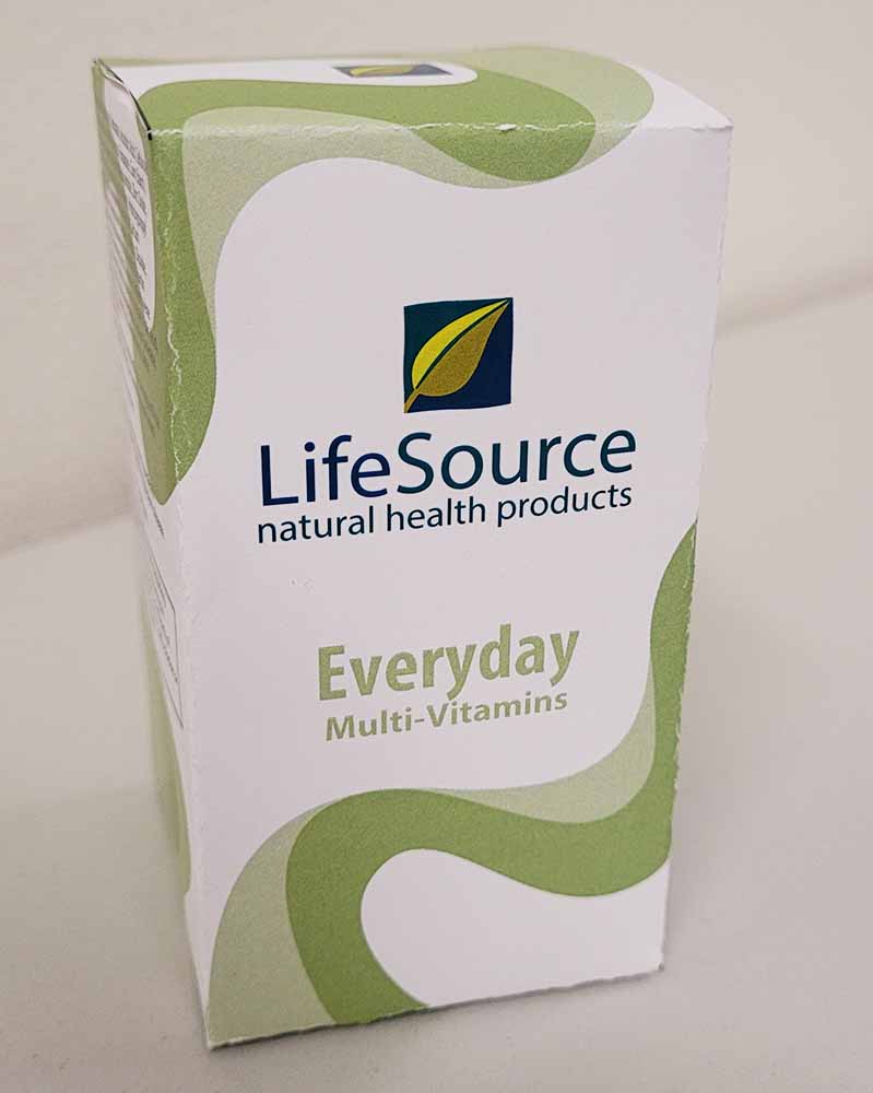 LifeSource Vitamins- Everyday Multi-Vitamins side 1.