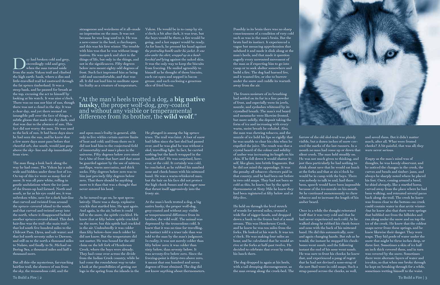 To Build a Fire 1st spread.