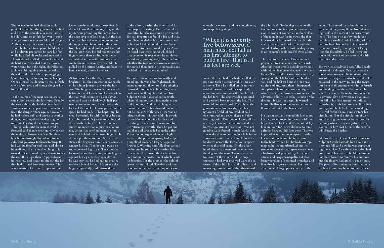 To Build a Fire 2nd spread.