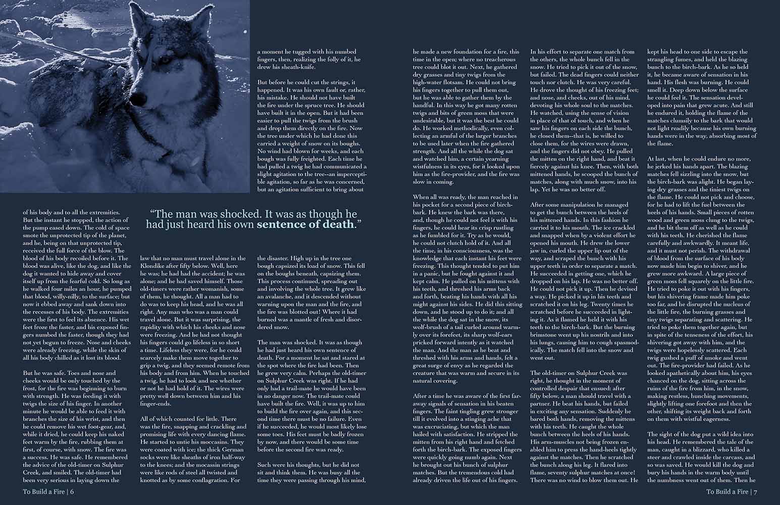 To Build a Fire 3rd spread.