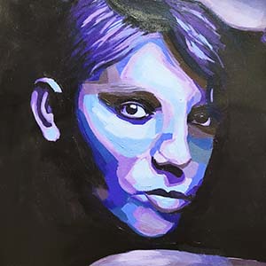 Thumbnail image of one of two portrait paintings.