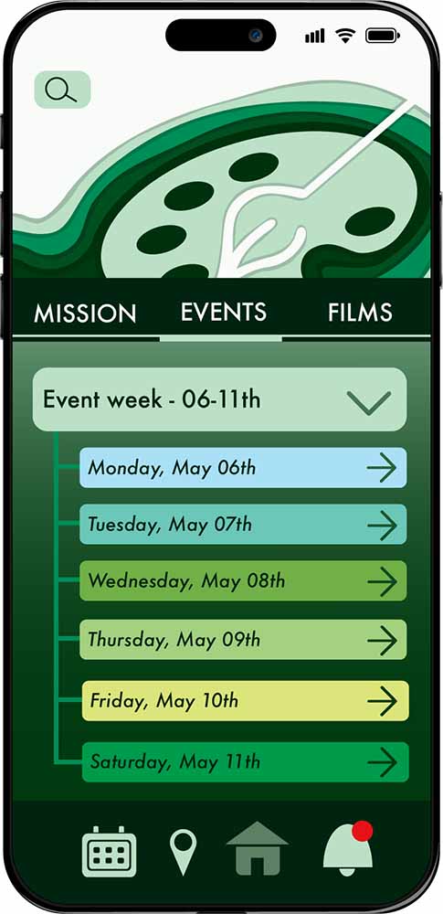 Design Scene Eugene app design events page