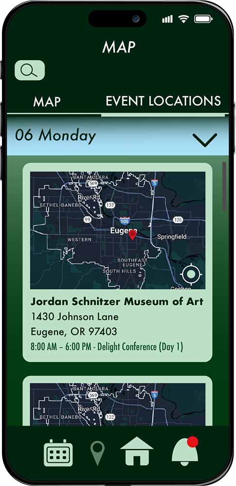 Design Scene Eugene app design map