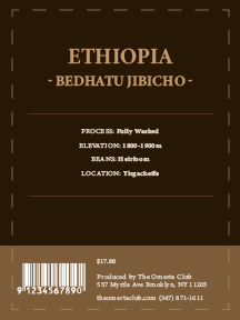 Omerta Club coffee label 2- back