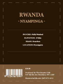 Omerta Club coffee label 3- back
